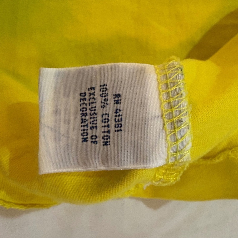 Polo Ralph Lauren XL Yellow Short Sleeve Pocket T-Shirt Navy Pony Logo Cotton - Picture 7 of 7